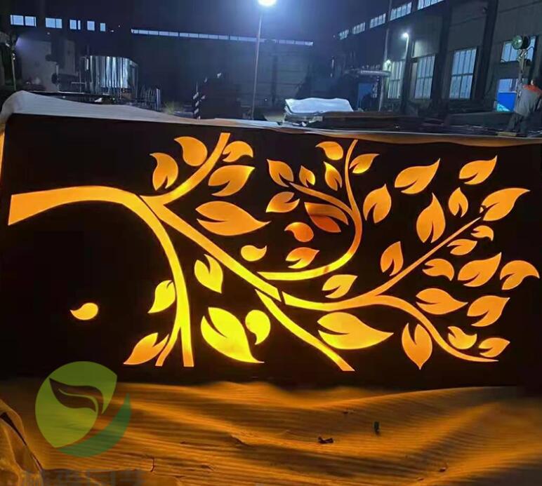 察隅耐候钢板灯箱